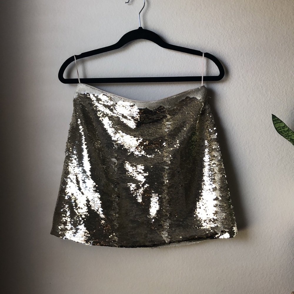 Sequin Gold Skirt - Picture 1 of 6